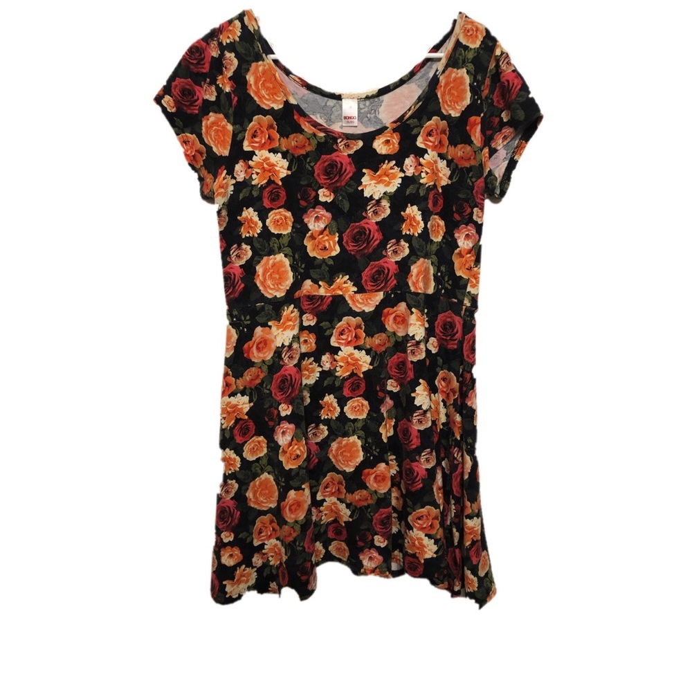 •BONGO• Black Floral Dress
